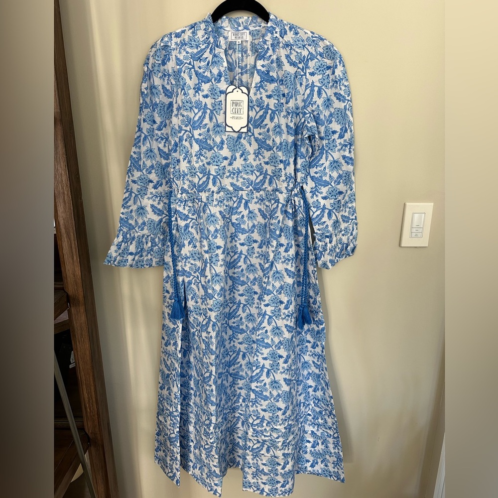 Tuckernuck x Pink City Prints Amelia dress. Ocean Jaal. S. NWT. - Picture 3 of 8